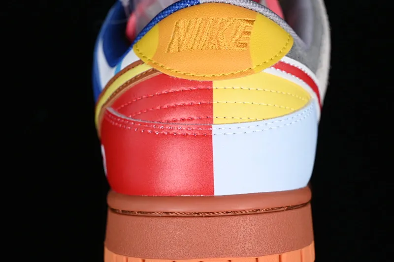 All categories Nk SB Dunk series Nk SB Dunk Low low-top sneakers Nk Dunk Low Mario customized rainbow color SB low-top sports and leisure sneakers DH0952-100